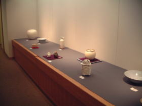 【萩作陶二十五年・樋口大桂展】横浜高島屋７階美術画廊にて・会場内の様子と展示作品No5