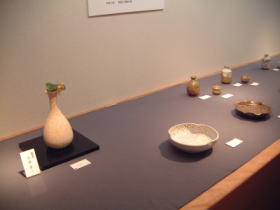 【萩作陶二十五年・樋口大桂展】横浜高島屋７階美術画廊にて・会場内の様子と展示作品No7