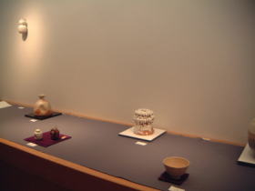 【萩作陶二十五年・樋口大桂展】横浜高島屋７階美術画廊にて・会場内の様子と展示作品No12