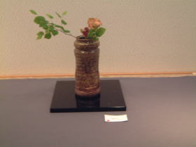 【萩作陶二十五年・樋口大桂展】横浜高島屋７階美術画廊にて・会場内の様子と展示作品No16