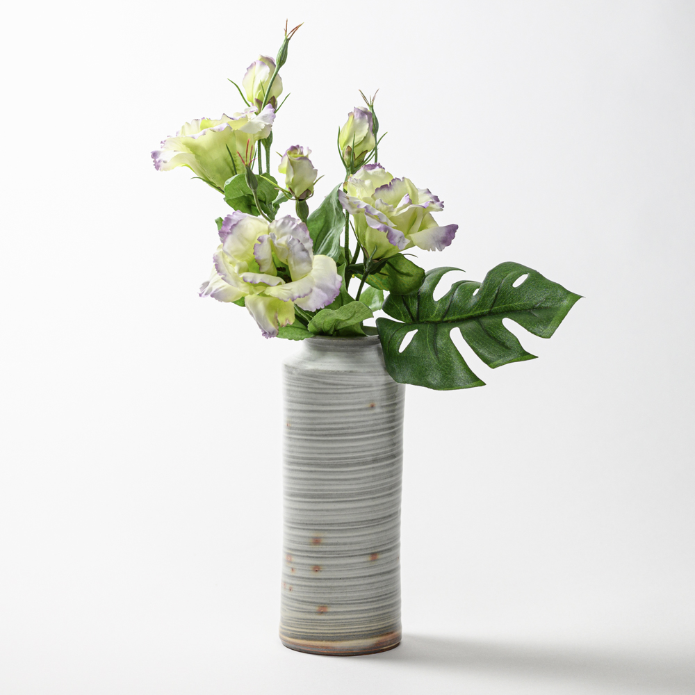 萩焼(伝統的工芸品)花入刷毛青肩衝