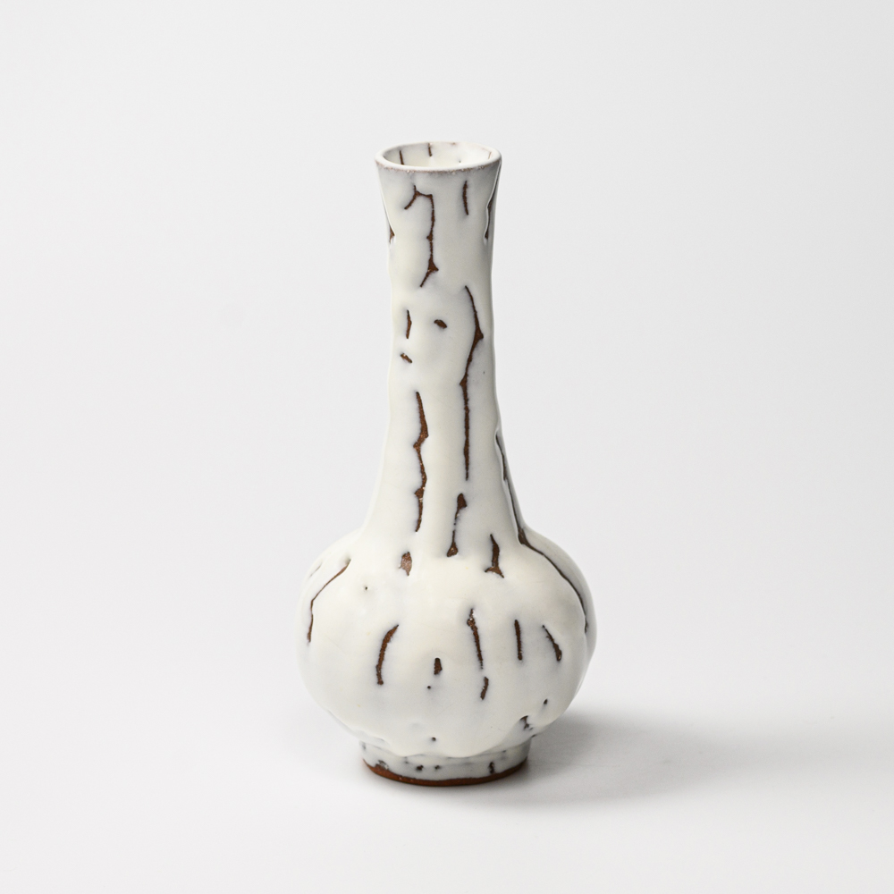 萩焼(伝統的工芸品)花入鬼白松下蕪