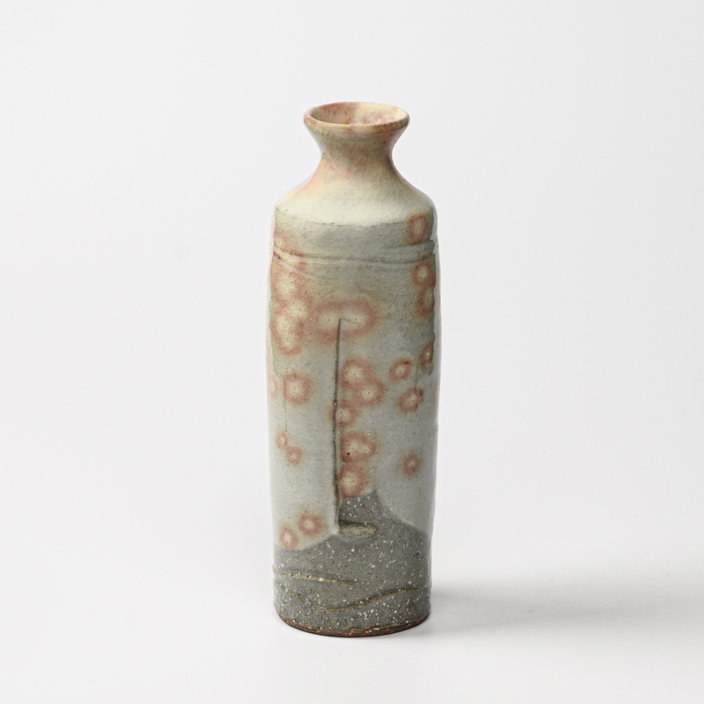 萩焼(伝統的工芸品)花入細手御本手撫肩衝ヘラメ