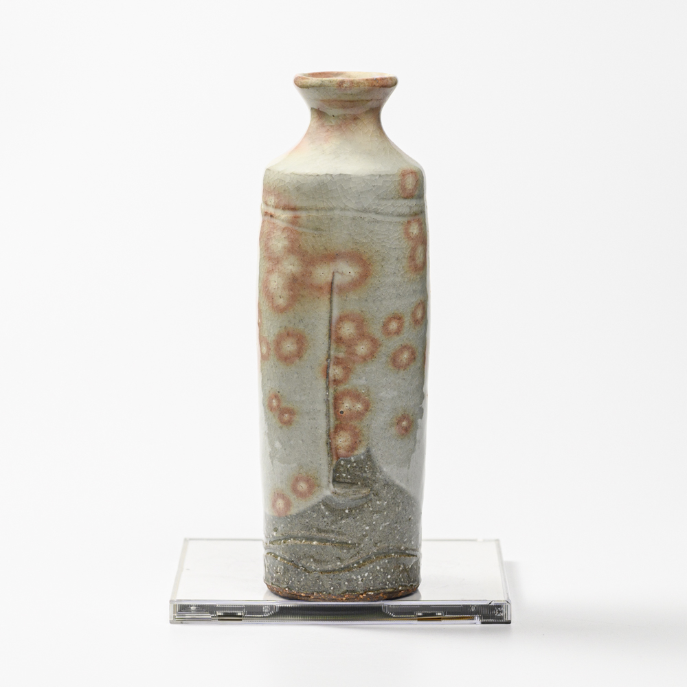 萩焼(伝統的工芸品)花入細手御本手撫肩衝ヘラメ
