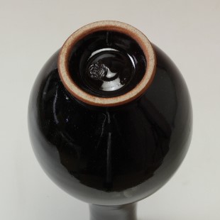 萩焼(伝統的工芸品)花入細手銀黒星釉曽呂利