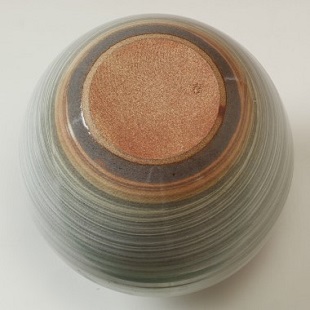 萩焼(伝統的工芸品)花入刷毛青丸中細口