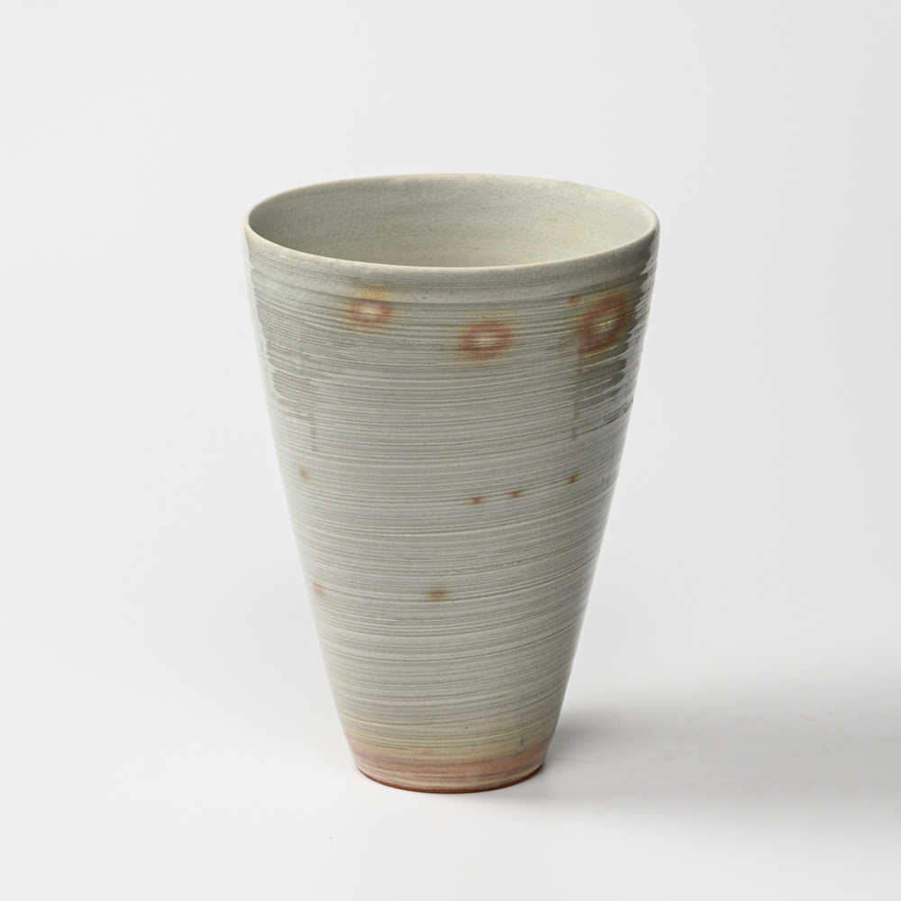 萩焼(伝統的工芸品)花入広口刷毛姫呉器
