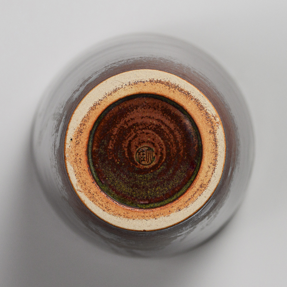 萩焼(伝統的工芸品)花入広口鉄赤釉呉器
