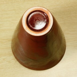 萩焼(伝統的工芸品)花入広口鉄赤釉呉器