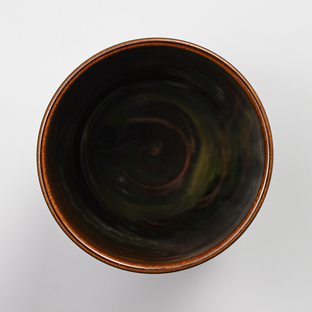萩焼(伝統的工芸品)花入広口鉄赤釉筒