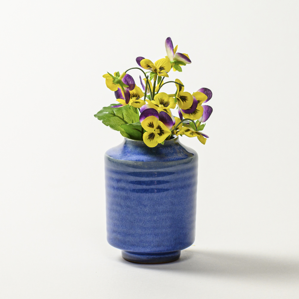 萩焼(伝統的工芸品)ミニ花入透青釉肩衝