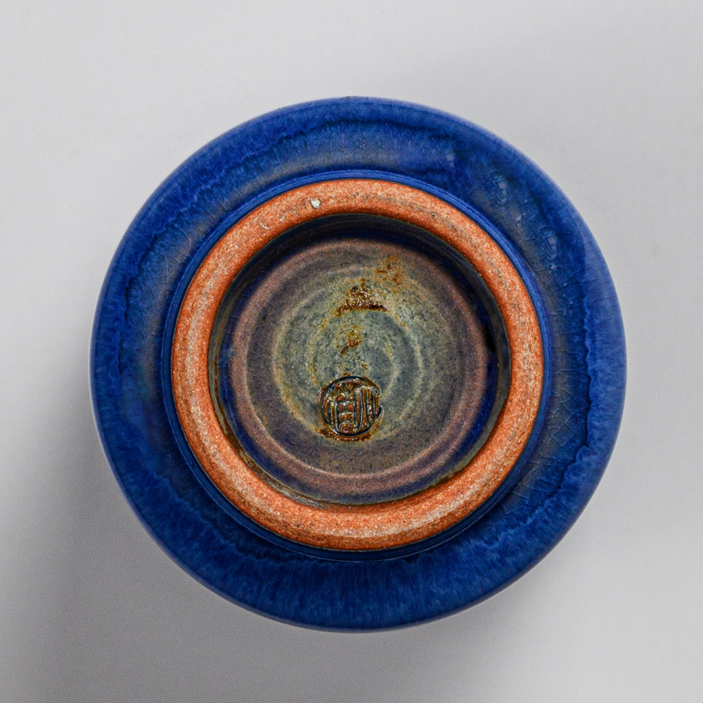 萩焼(伝統的工芸品)ミニ花入透青釉肩衝
