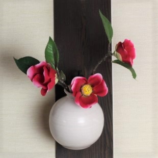 萩焼 伝統的工芸品 掛花入白姫丸えくぼ 萩焼 伝統的工芸品 掛花入白姫丸えくぼ