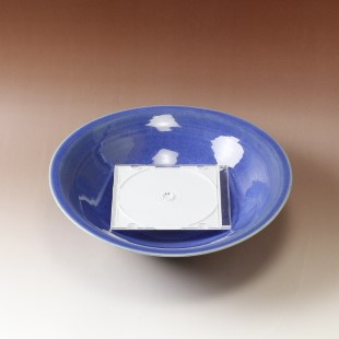 萩焼(伝統的工芸品)水盤透青釉末広