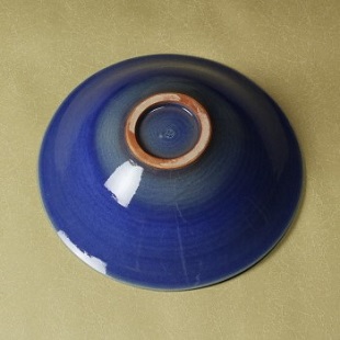 萩焼(伝統的工芸品)水盤透青釉末広
