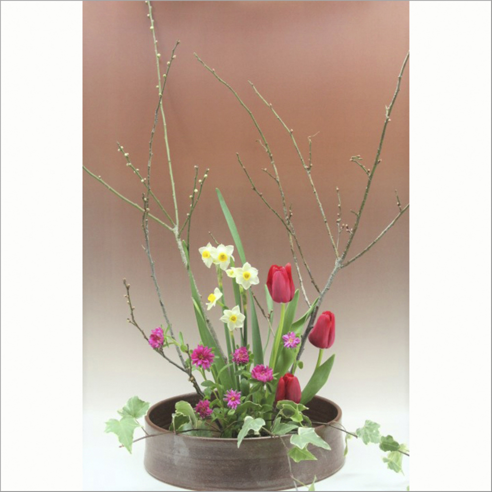 萩焼(伝統的工芸品)水盤鉄釉筒