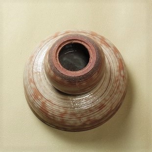 萩焼(伝統的工芸品)コンポート刷毛青荒丸高付