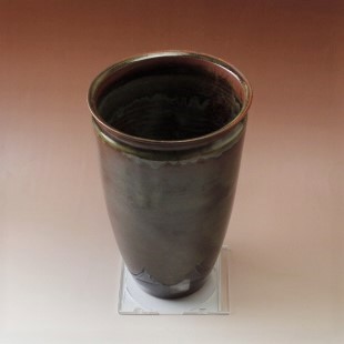 萩焼(伝統的工芸品)花器鉄赤釉呉器肩衝