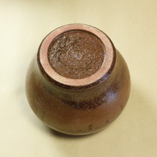 萩焼(伝統的工芸品)壷中鉄釉結晶瓶子広口