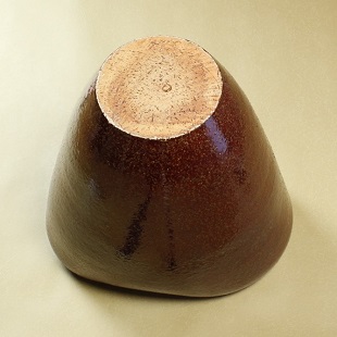 萩焼(伝統的工芸品)大壷鉄赤釉荒瓜形へこみ