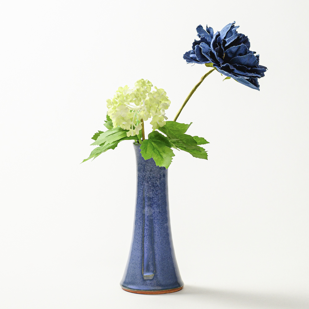 萩焼(伝統的工芸品)花入小細手青釉円錐形