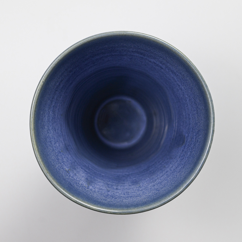 萩焼(伝統的工芸品)花入広口青釉末広