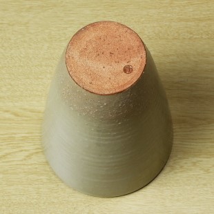 萩焼(伝統的工芸品)花入広口わら緑呉器