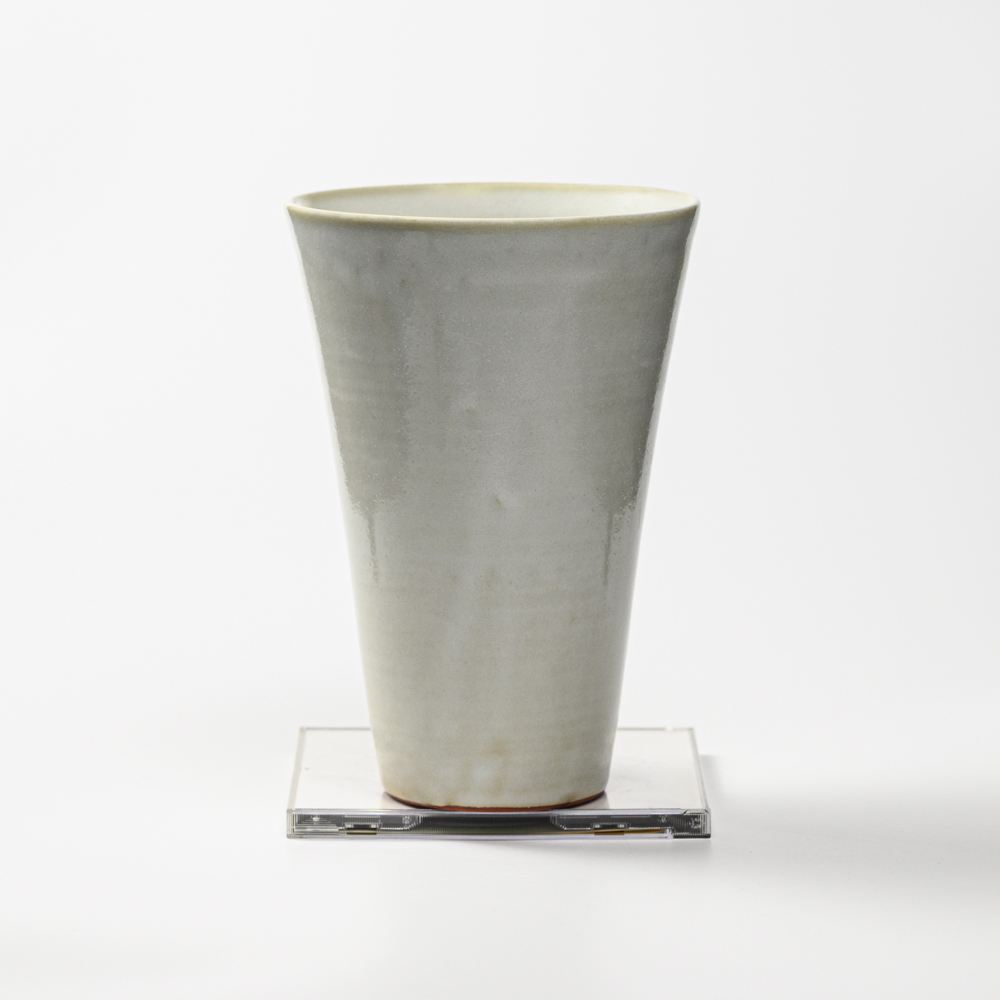 萩焼(伝統的工芸品)花入広口姫わら末広
