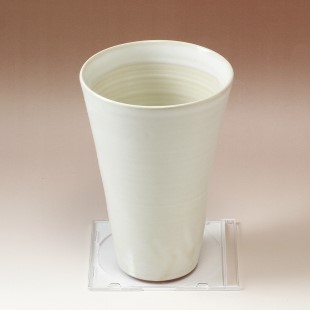 萩焼(伝統的工芸品)花入広口姫わら末広