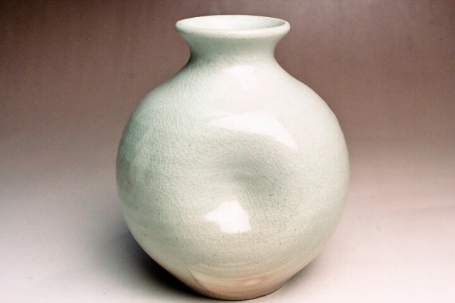 萩焼(伝統的工芸品)ミニ花入刷毛姫丸えくぼ