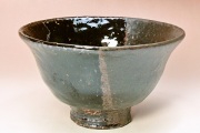 第39回山口伝統工芸展・樋口大桂【黒釉掛分茶盌】
